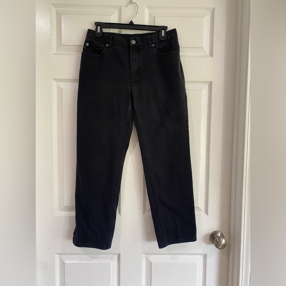 Ralph Lauren Jeans Co. Black Straight Leg Denim Women’s Size 8 Minimal